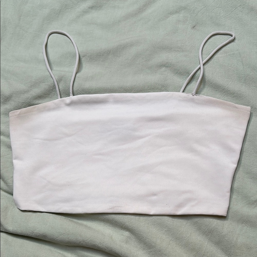 SHEIN White Sleeveless Crop Camisole